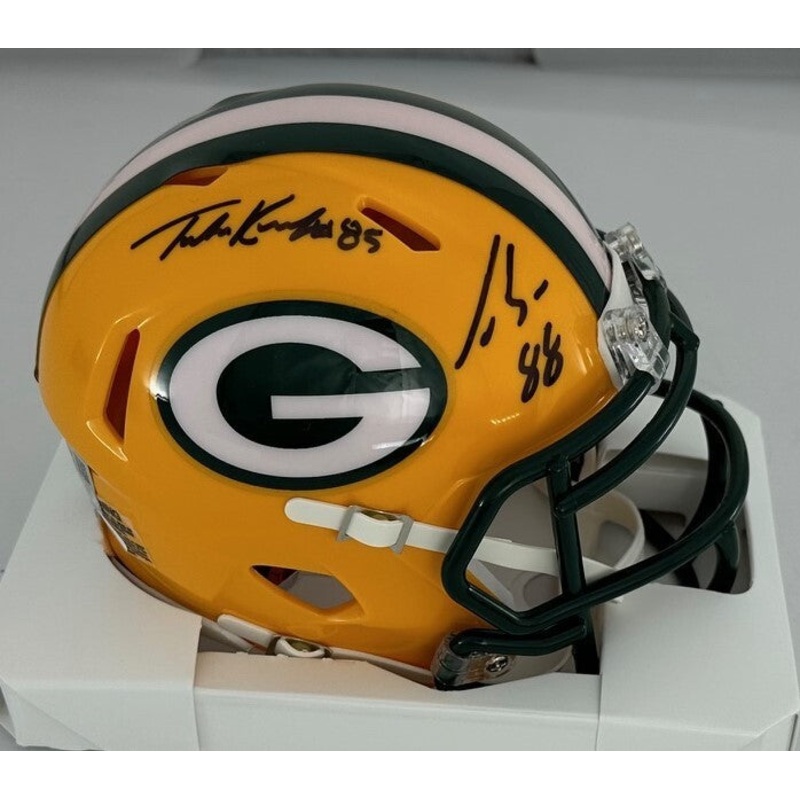 Packers LUKE MUSGRAVE & TUCKER KRAFT Signed Riddell Speed Mini Helmet AUTO – JSA