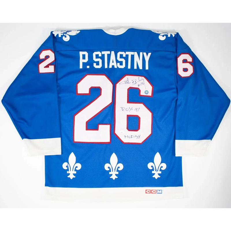 Peter Stastny Signed Quebec Nordiques CCM Replica Jersey (JSA COA) HOF 1998