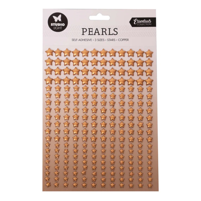 Studio Light Self-Adhesive Pearls Copper Stars Essentials 140x230x4mm 240 PC nr.09