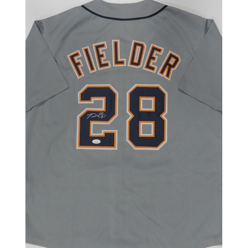 Tigers AllStar PRINCE FIELDER Signed Custom Replica DETROIT Grey Jersey AUTO JSA