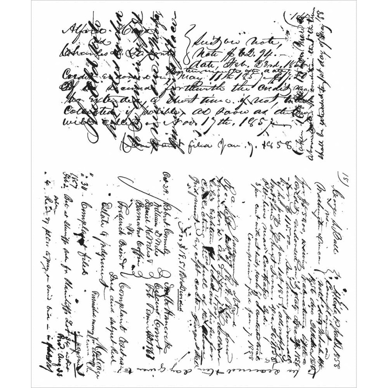 Tim Holtz Cling Stamps 7X8.5 – Ledger Script