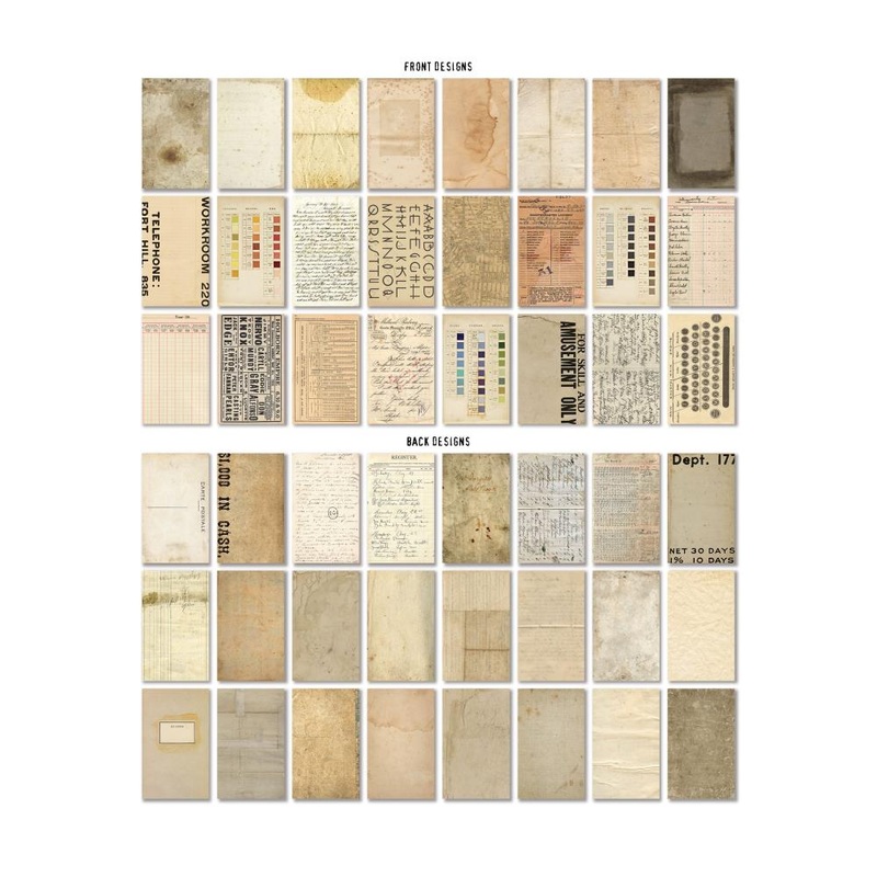 Tim Holtz Idea-Ology Backdrops Double-Sided Cardstock 6X10 24/Pkg Volume #4