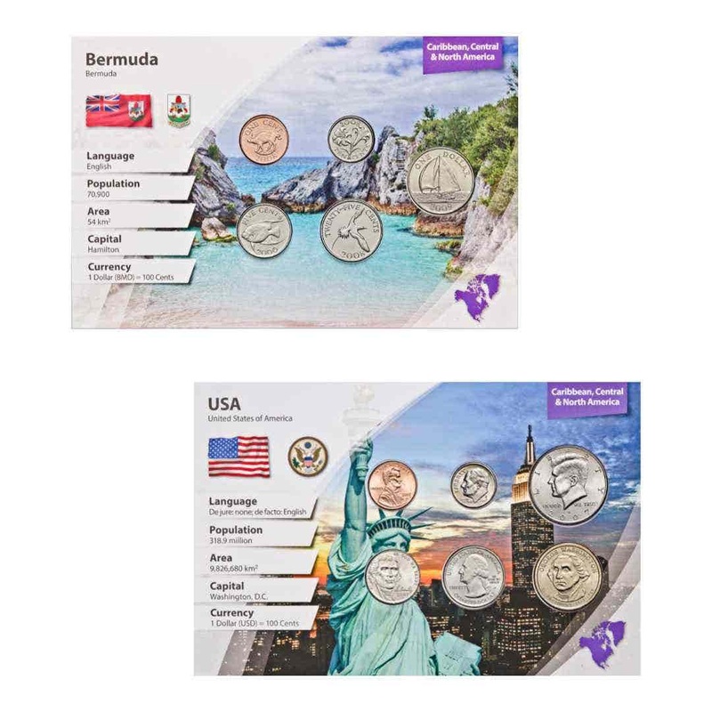 USA & Bermuda Coin Set Pair