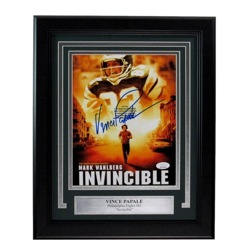 Vince Papale Eagles Signed/Autographed 8×10 Movie Poster Framed JSA 197319