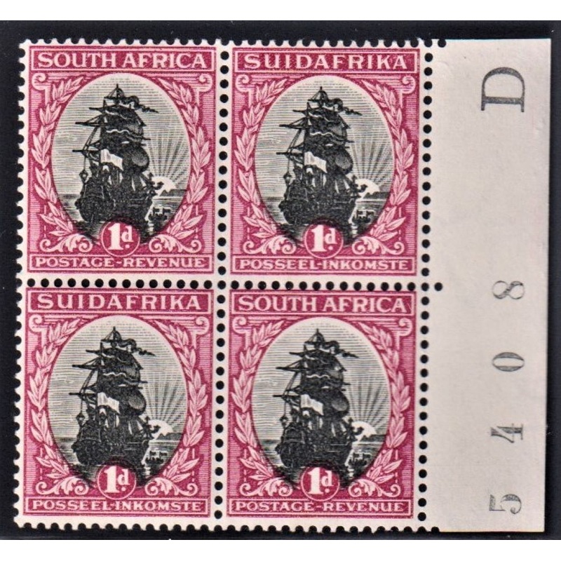 1932 1d  ROTO  D BLOCK UM/MINT – SACC 43