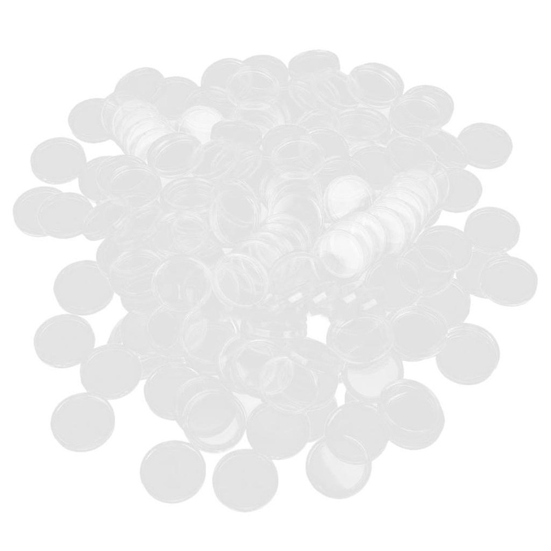 200 Coin Holder Capsules Clear Case Box for Coin Collection Protector – 36mm