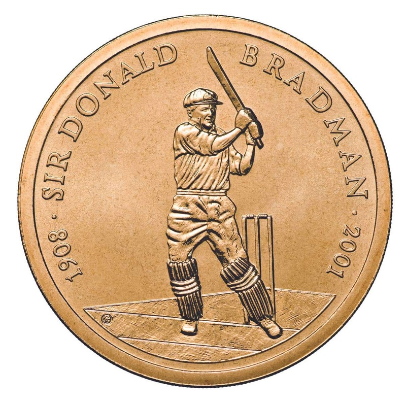 2001 $5 Bradman Al-Br Uncirculated Coin