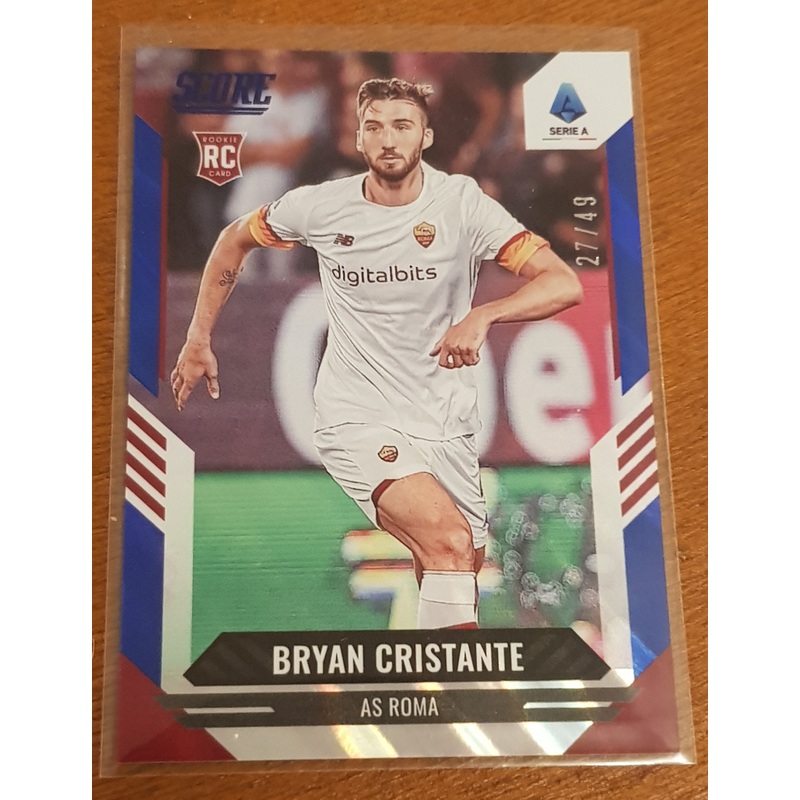 2021-22 Panini Score Serie A Bryan Cristante #128 Blue Lava Parallel /49 Rookie Card