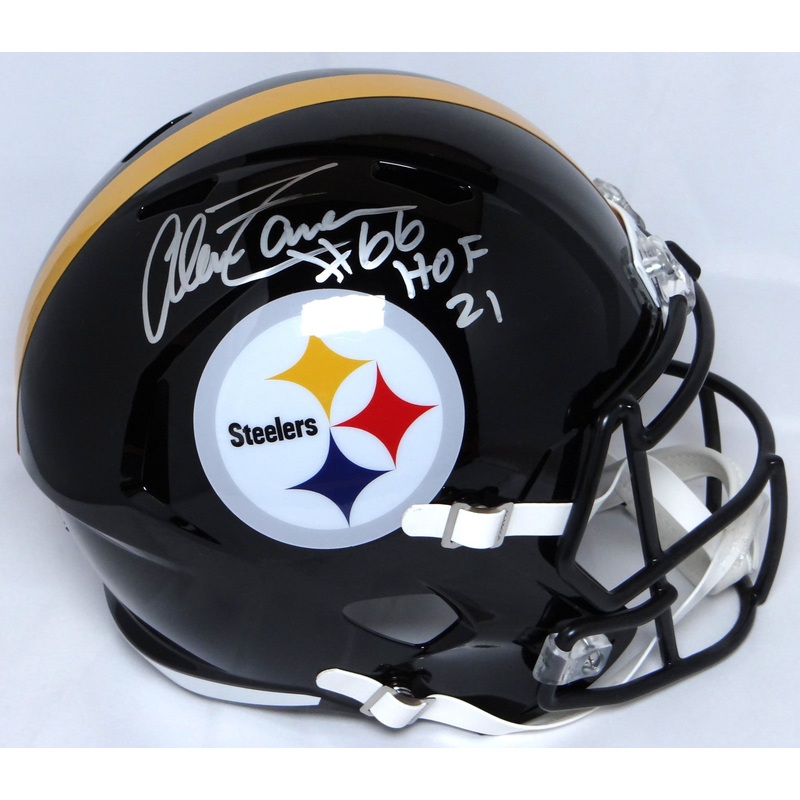 Alan Faneca Autographed Steelers F/S Speed Helmet w/ HOF – Beckett W Holo