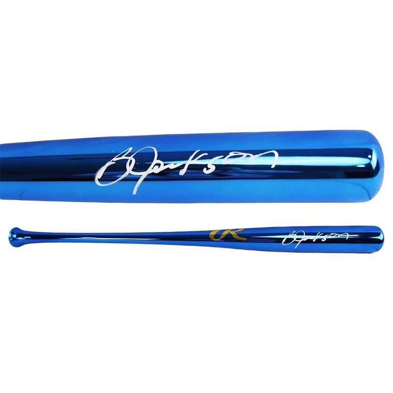 Bo Jackson Signed Kansas City Royals Rawlings Blue Chrome MLB Bat