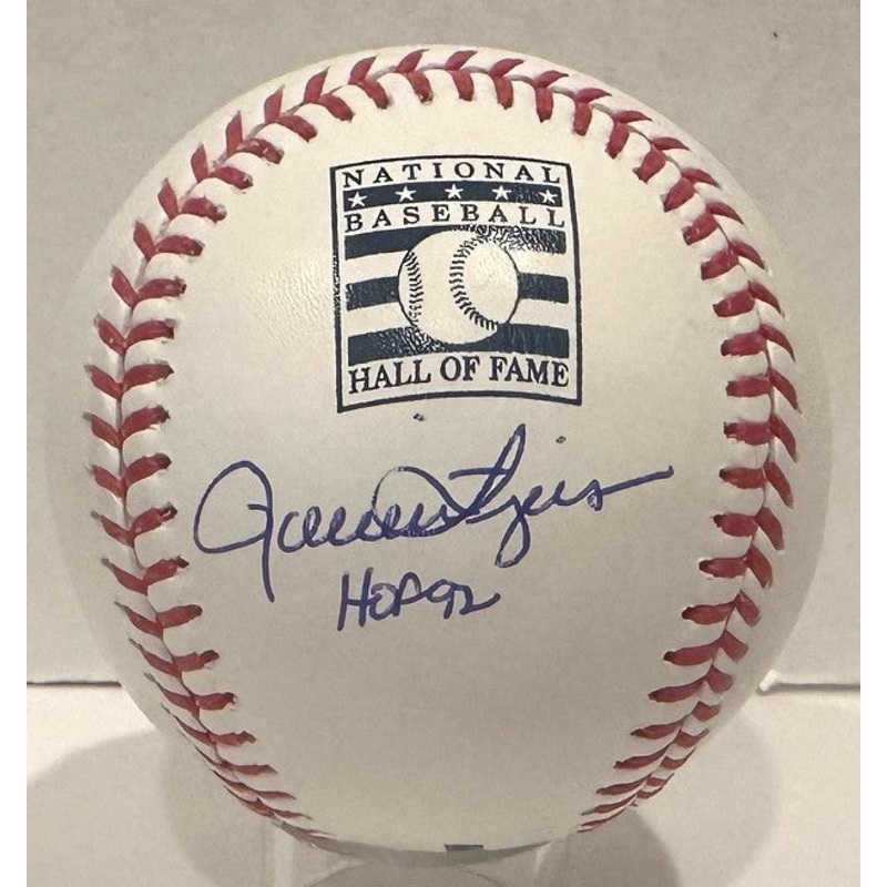 Brewers ROLLIE FINGERS Signed MLB Hall of Fame Logo Baseball A AUTO w/ HOF – BAS
