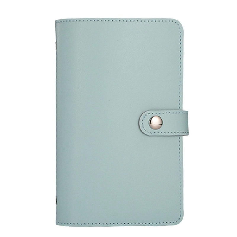 Leather money holder with 50 compartments, money holder, blue collector’s money storage book