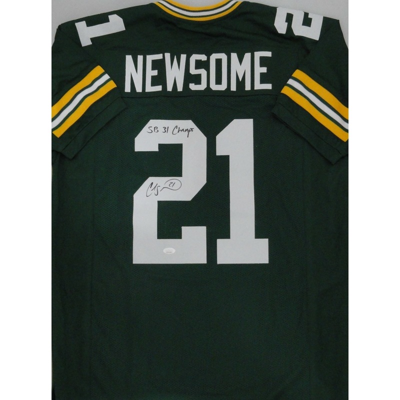 Packers CRAIG NEWSOME Signed Custom Replica Green Jersey AUTO w/ Script – JSA