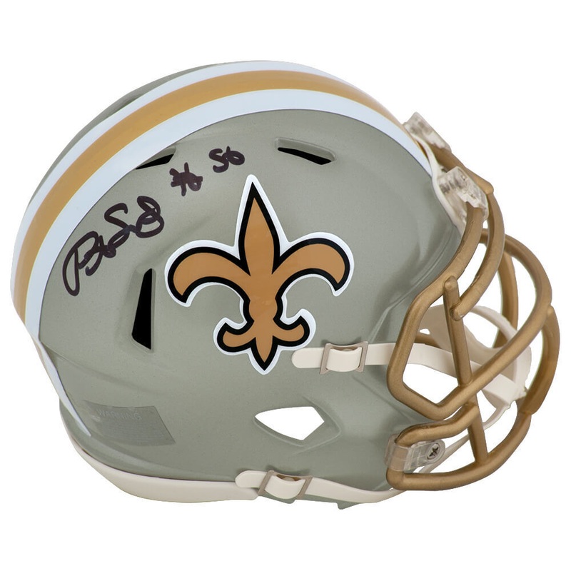 Pat Swilling Signed Saints LUNAR Riddell Speed Mini Helmet (SCHWARTZ SPORTS COA)