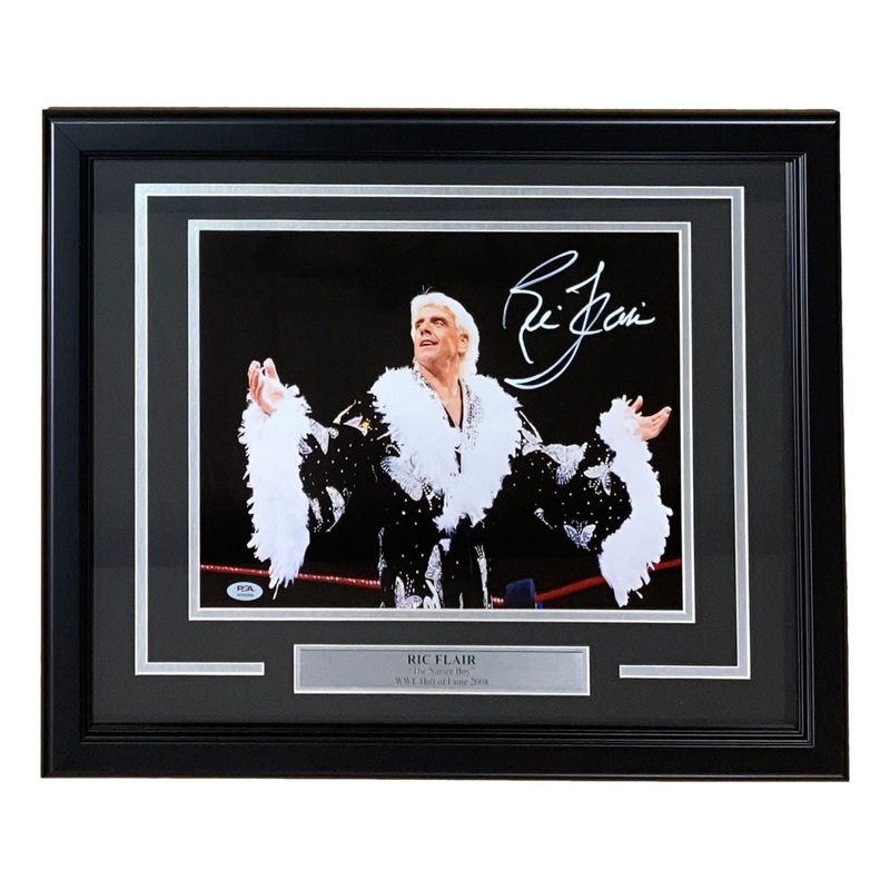 Ric Flair Signed Framed 11×14 WWE Photo PSA Hologram
