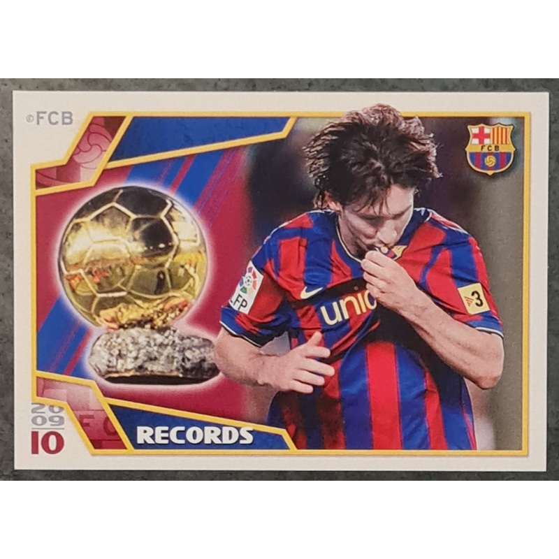 2009-2010 Panini El Barca de Las Seis Copas Lionel Messi ‘Records’ #173 Sticker
