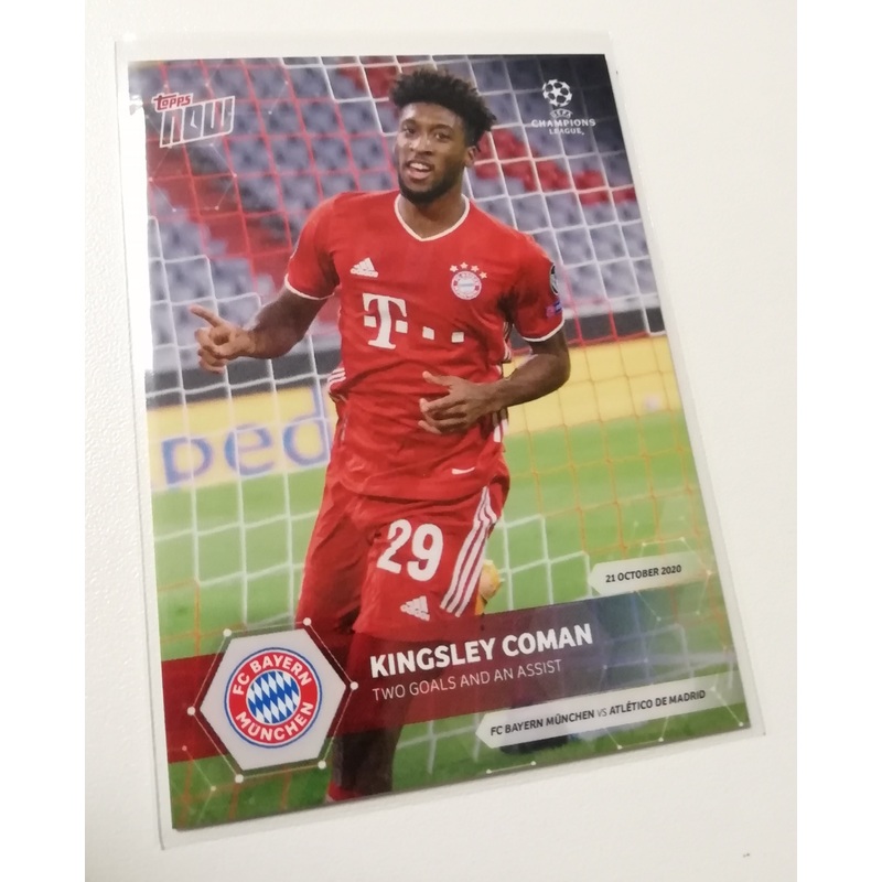 2020-21 Topps Now Champions League Kingsley Coman #8 Trading Card