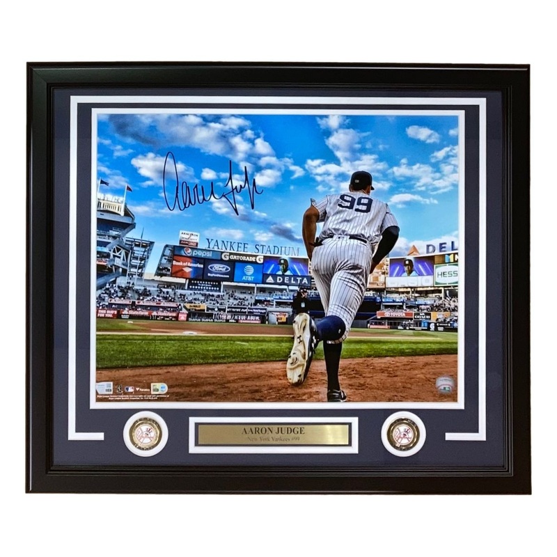 Aaron Judge Signed Framed 16×20 New York Yankees Photo Fanatics 57666