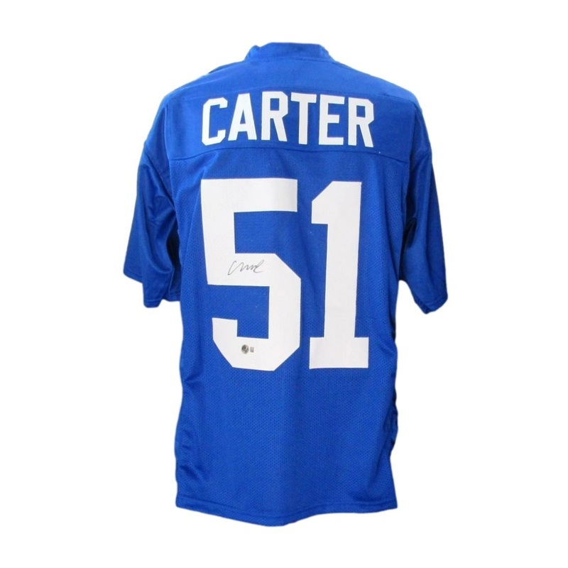 Abdul Carter NY Giants Autographed Custom Football Jersey Beckett 197407
