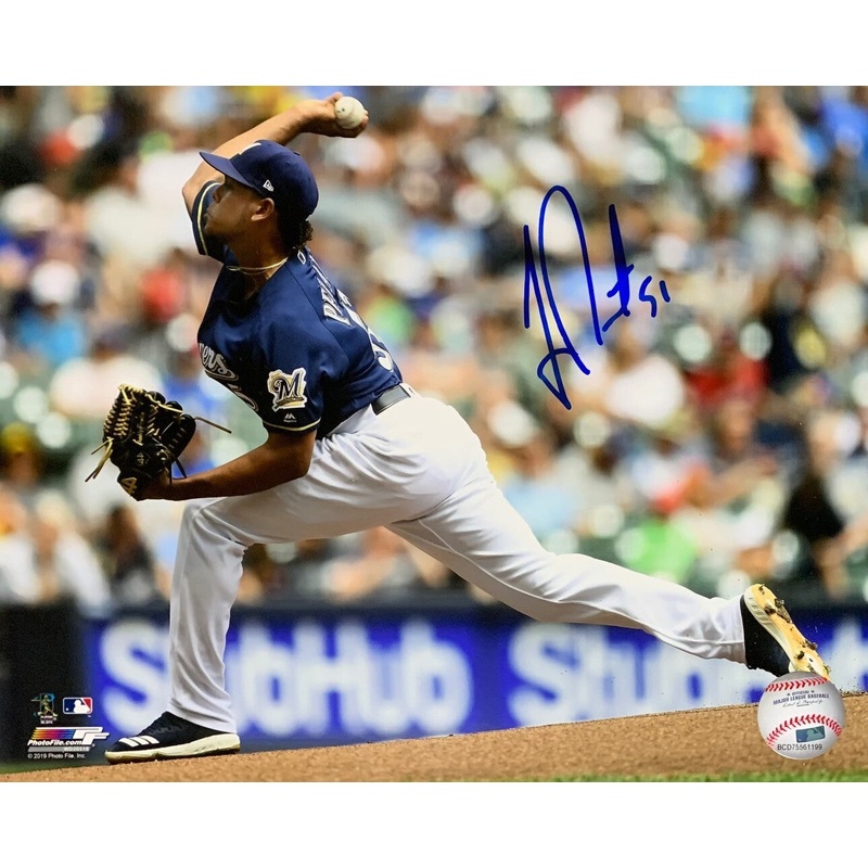 Brewers All Star Pitcher FREDDY PERALTA Signed 8×10 Photo #3 AUTO –