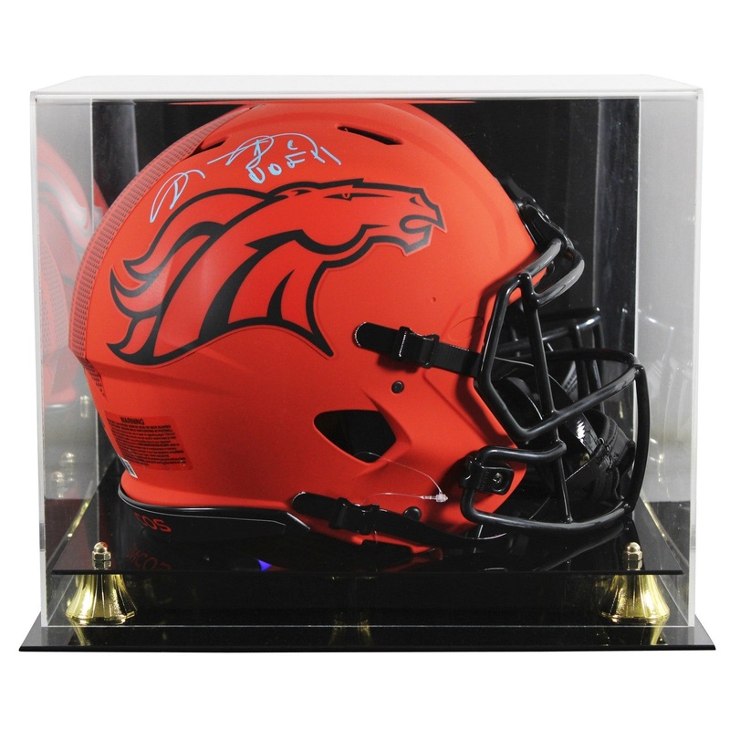 Broncos Shannon Sharpe HOF Signed Rave F/S Speed Proline Helmet W/ Case BAS W