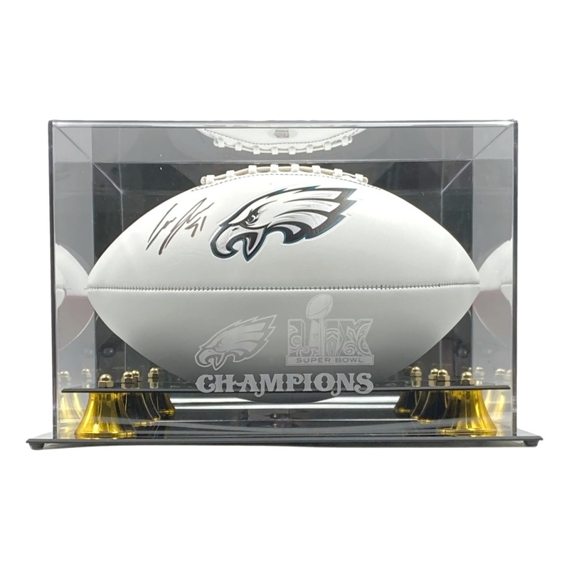 Cam Jurgens Signed Eagles Logo Football PSA/DNA w/ Super Bowl 59 Case