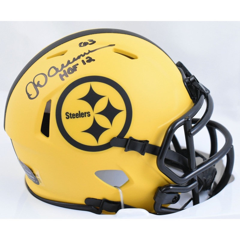 Dermontti Dawson Autographed Steelers Rave Speed Mini Helmet w/HOF – Prova