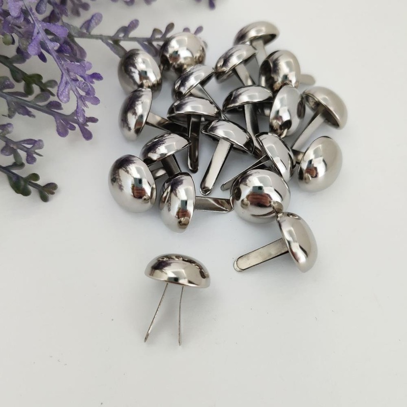 Dress My Craft Brads 15mm 10/Pkg Chrome