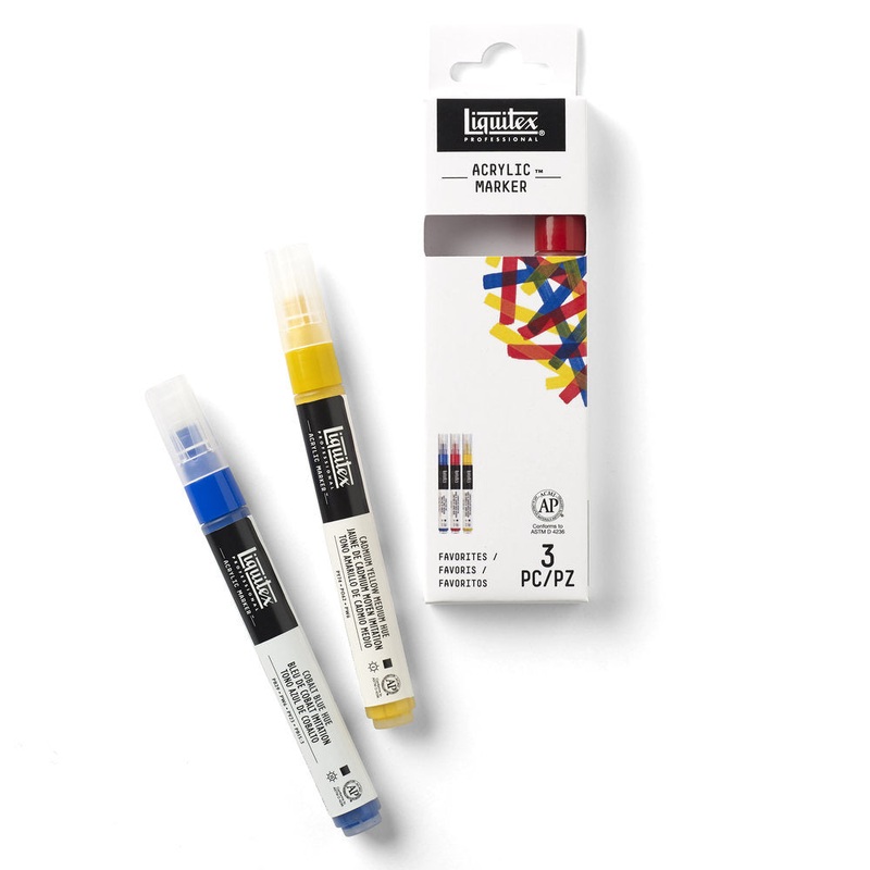 Liquitex Acrylic Marker Set, Fine – Favorites (3 Pack)