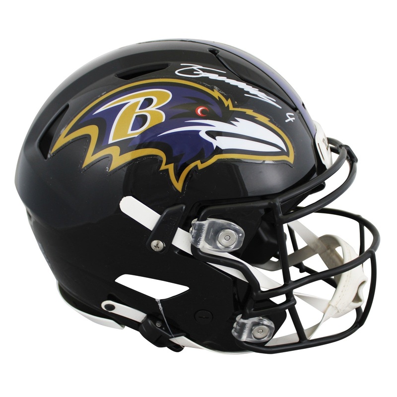 Ravens Zay Flowers Authentic Signed Riddell Speed Flex Full Size Helmet BAS