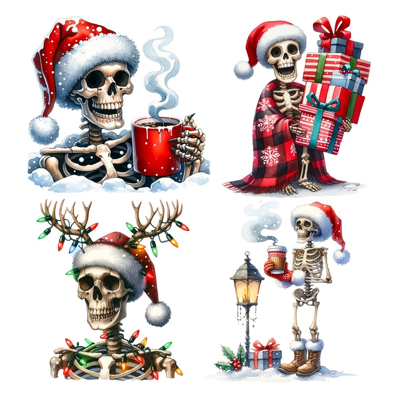 Simply Stated – Christmas Skeletons XL Ephemera Pack