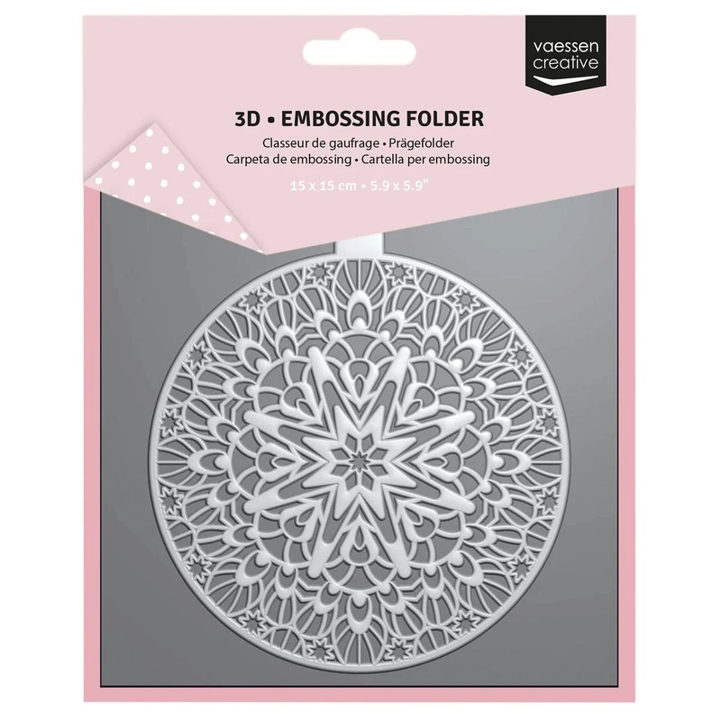 Vaessen Creative  3D Embossing Folder Christmas Bauble 15x15cm