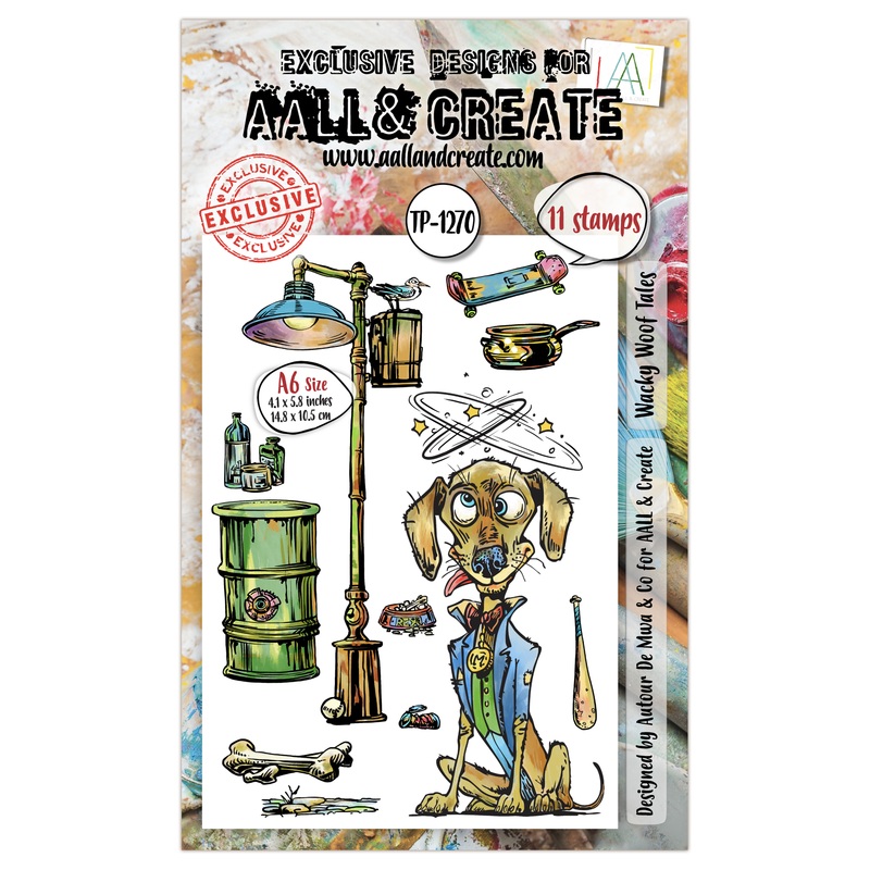 #1270 – A6 Stamp Set – Wacky Woof Tales