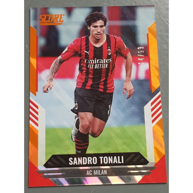 2021-22 Panini Score FIFA Sandro Tonali #105 Orange Lava Parallel /99 Trading Card