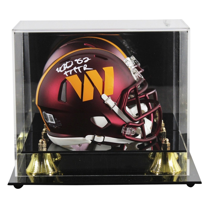 Commanders Michael Westbrook HTTR Signed Speed Mini Helmet W/ Case BAS Witness