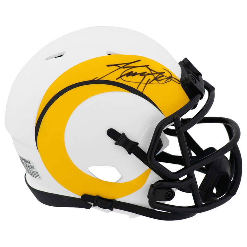 Jim Everett Signed Los Angeles Rams LUNAR Riddell Speed Mini Helmet – (SS COA)