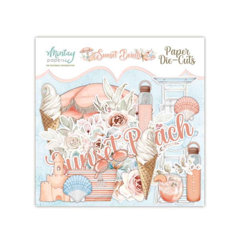 Mintay Paper PAPER DIE-CUTS – SUNSET BEACH, 53 PCS