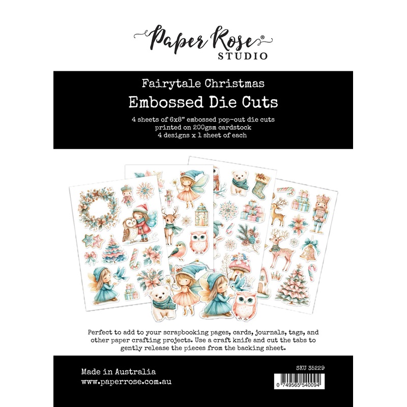 Paper Rose Fairytale Christmas Embossed Die Cuts