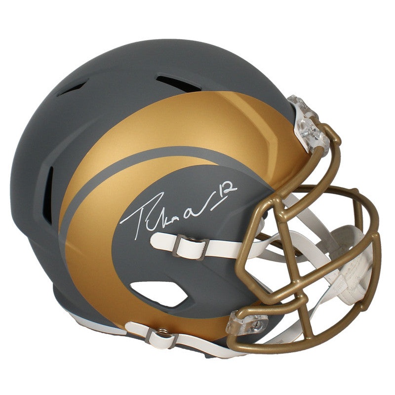 Puka Nacua Autographed Rams ‘Slate’ Full Size Speed Helmet Fanatics