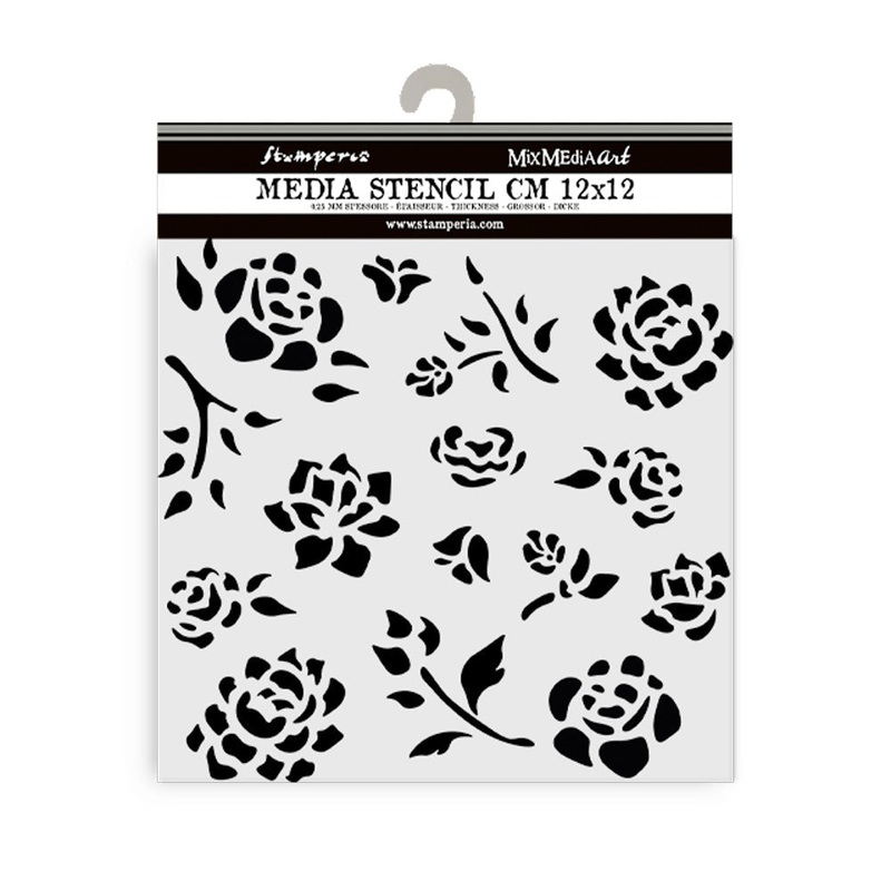 Stamperia Timeless Thick Stencil 12x12cm Buds Pattern