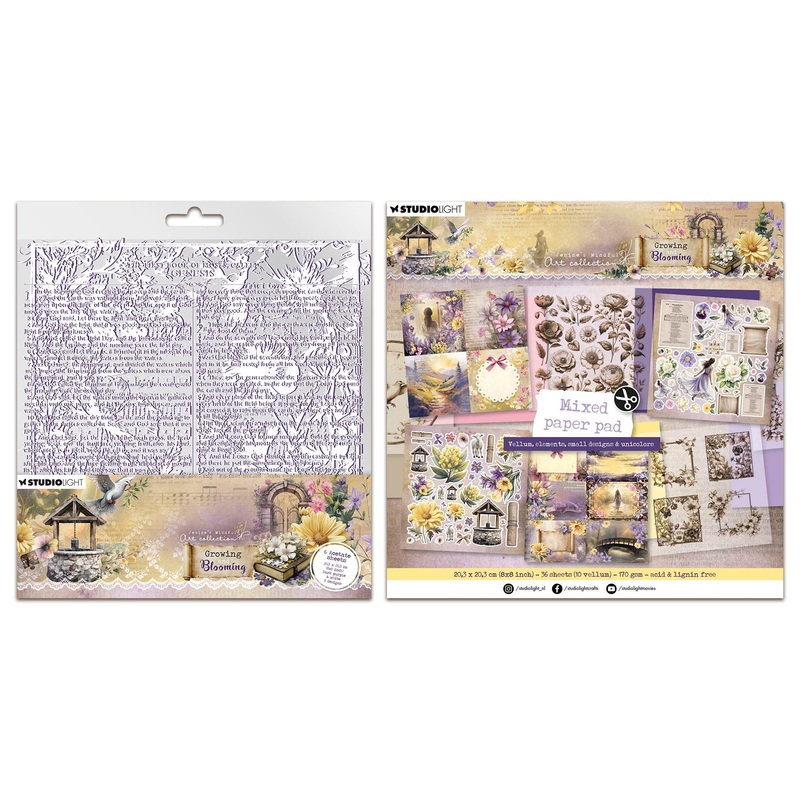 Studio Light Jenine’s Mindful Art – Growing & Blooming Acetate & Mixed Paper Bundle