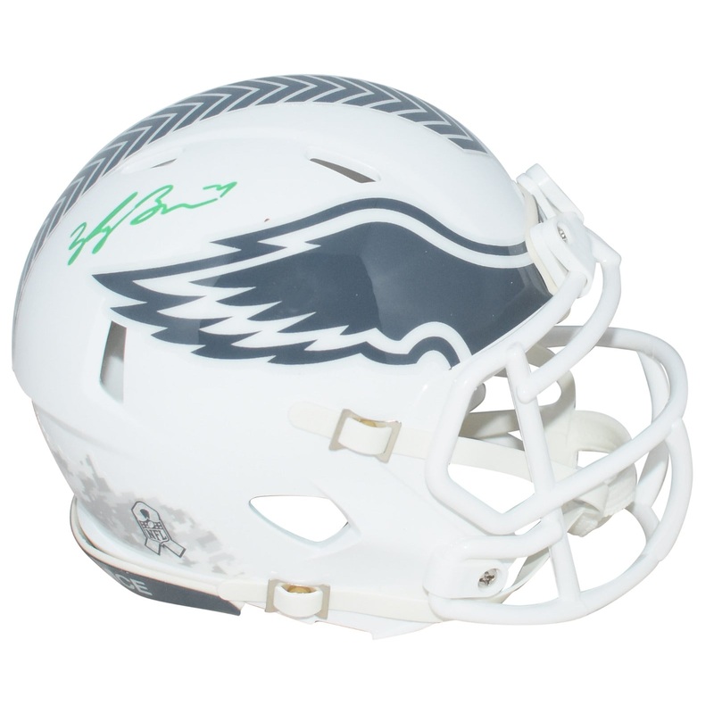 SYDNEY BROWN SIGNED PHILADELPHIA EAGLES SALUTE TO SERVICE 3 MINI HELMET BECKETT