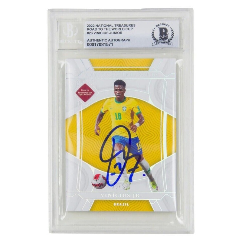 Vinicius Jr Signed 2022 Panini National Treasures World Cup – BGS Authentic