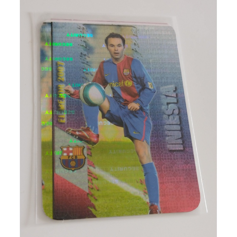 2008 Mundicromo Las Fichas de La Liga Andres Iniesta #54 Refractor Trading Card
