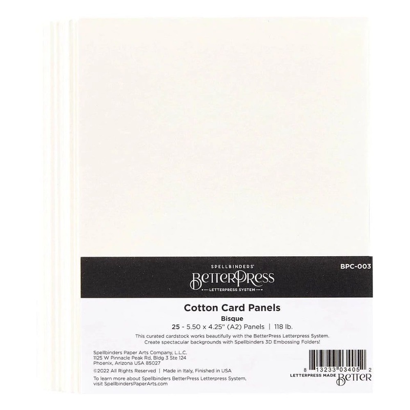 Bisque BetterPress A2 Cotton Card Panels – 25 Pack