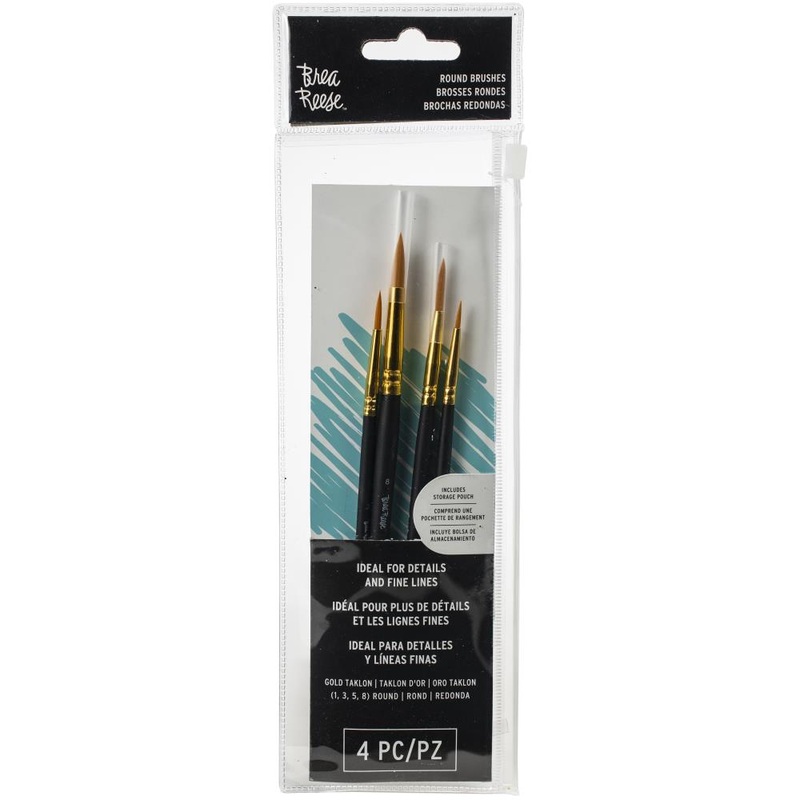 Brea Reese Paint Brush Set Round 4/Pkg