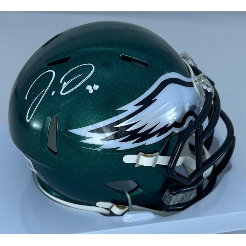 Eagles 1st Round Pick JORDAN DAVIS Signed Riddell Speed Mini Helmet AUTO – BAS