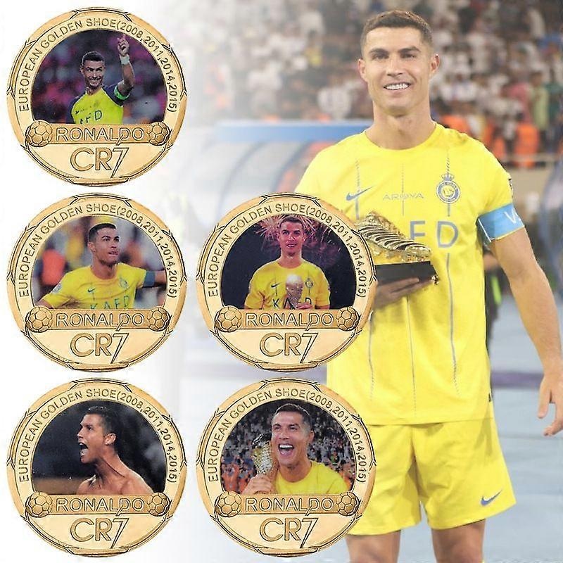 Football star Cristiano Ronaldo commemorative coins Riyadh victory commemorative medal collection metal crafts badge graduation season