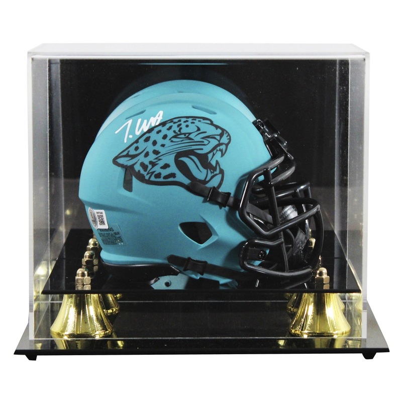 Jaguars Travis Hunter Signed Rave Speed Mini Helmet W/ Case BAS Witnessed