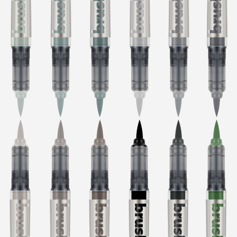 Karin Brushmarker PRO – 12 Gray Colors